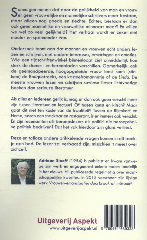 Achterkant van Ik lees en schrijf als een vrouw, zoals ik eet en vrij als een vrouw