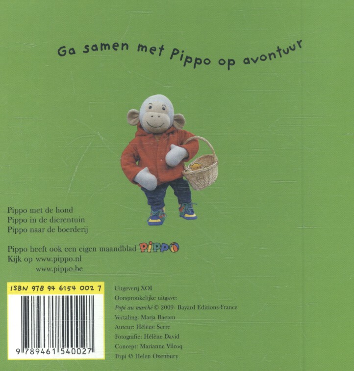 Achterkant van Pippo op de markt