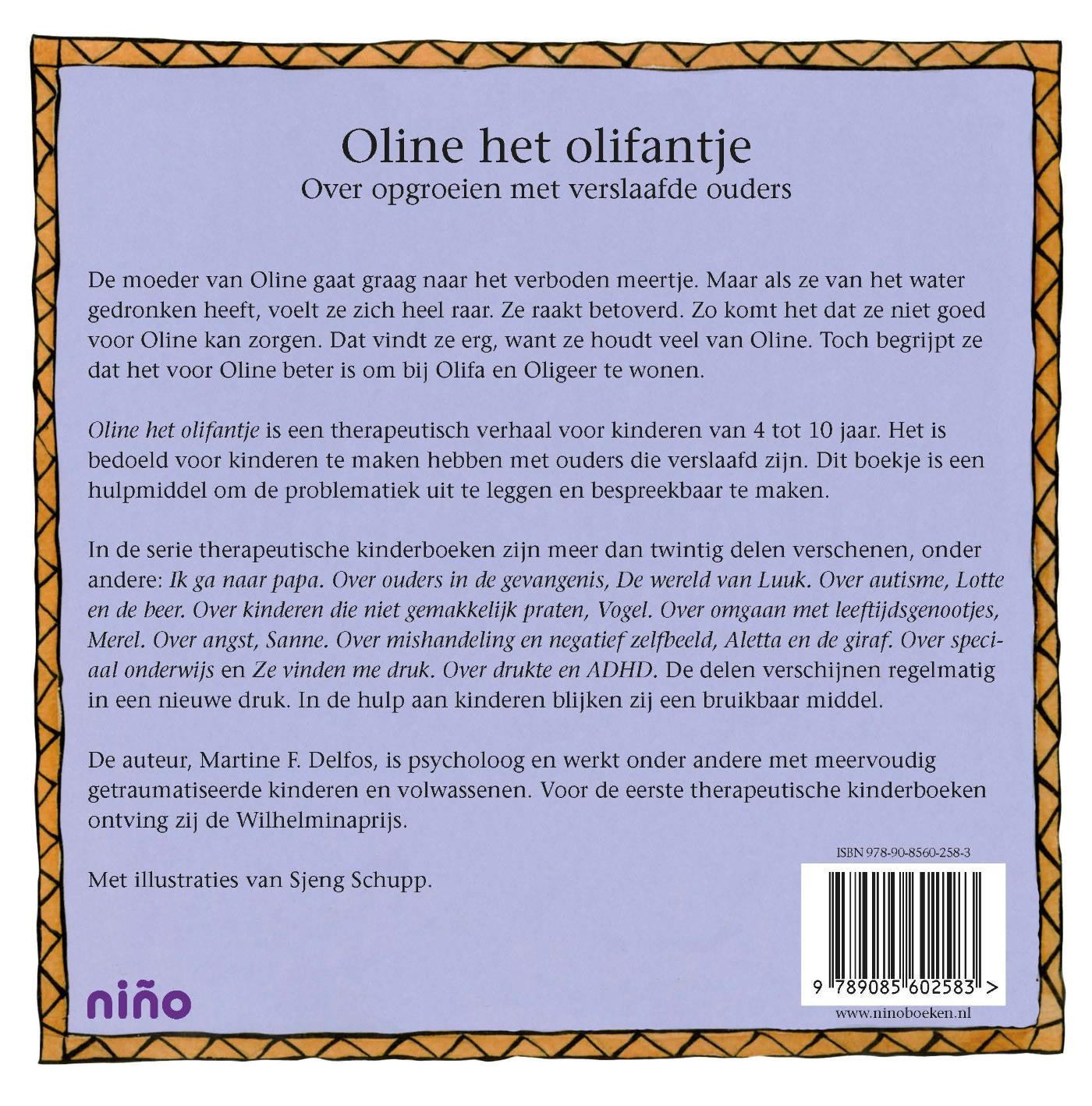 Achterkant van Oline het olifantje