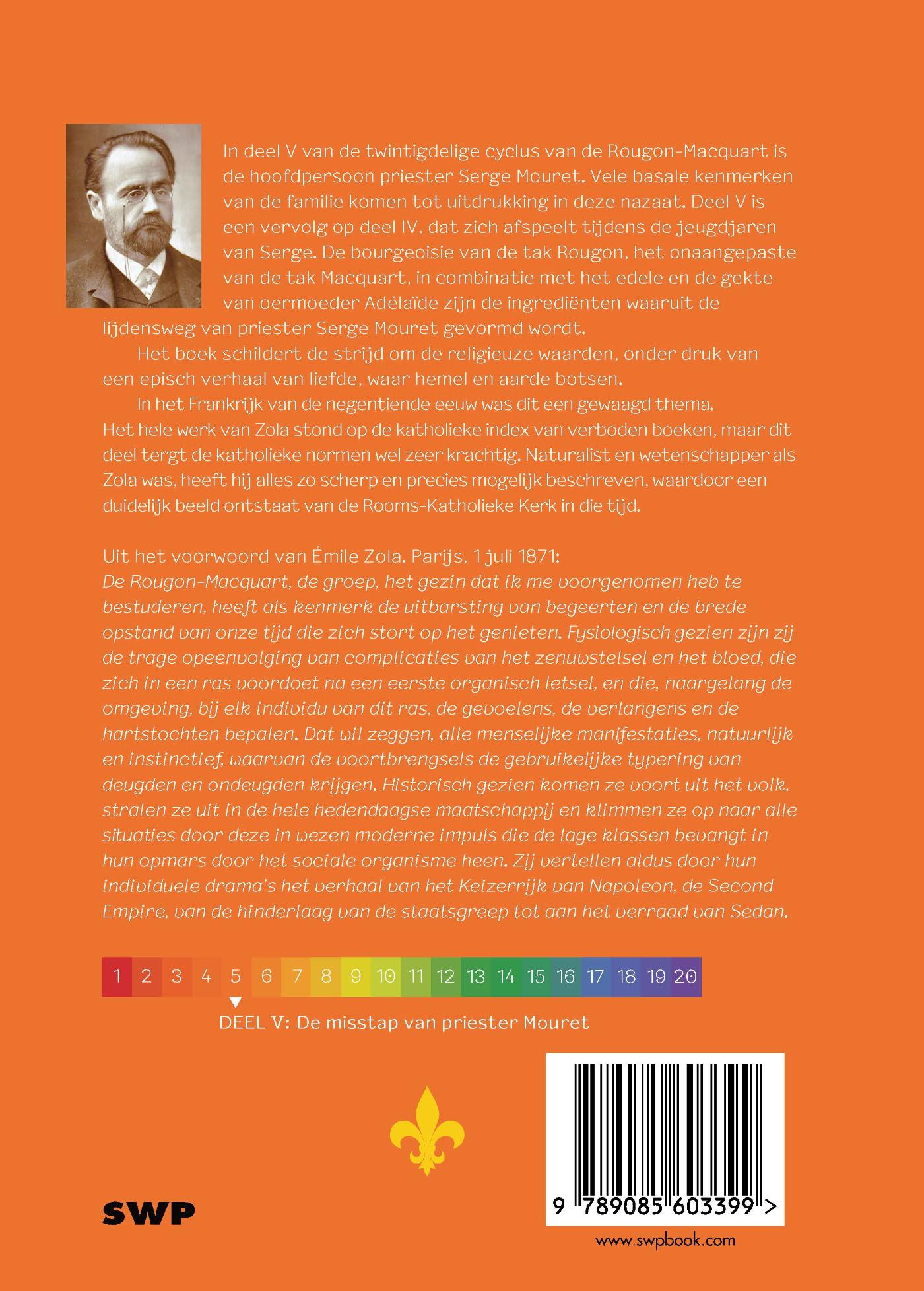 Achterkant van De misstap van priester Mouret