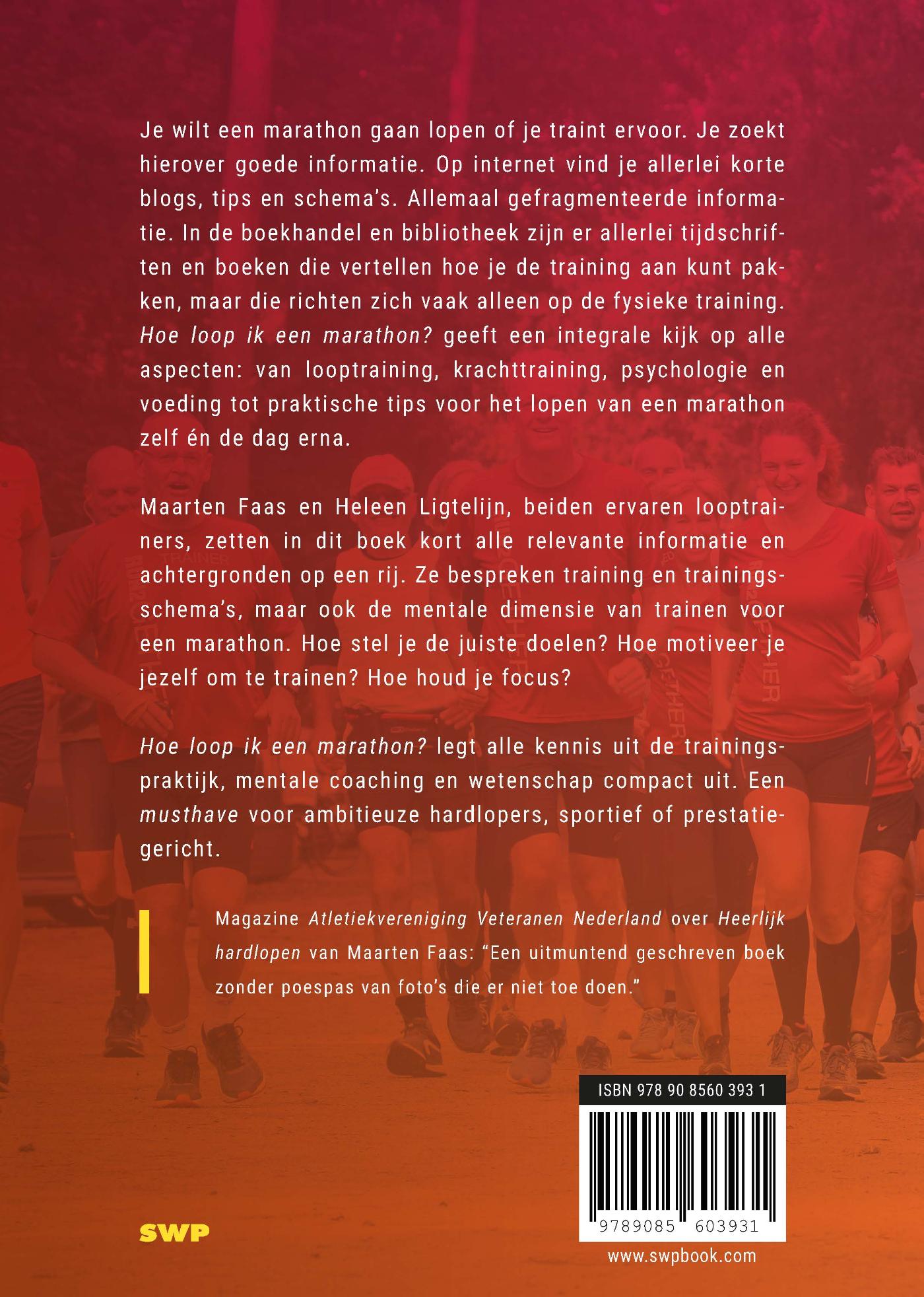Achterkant van Hoe loop ik een marathon?