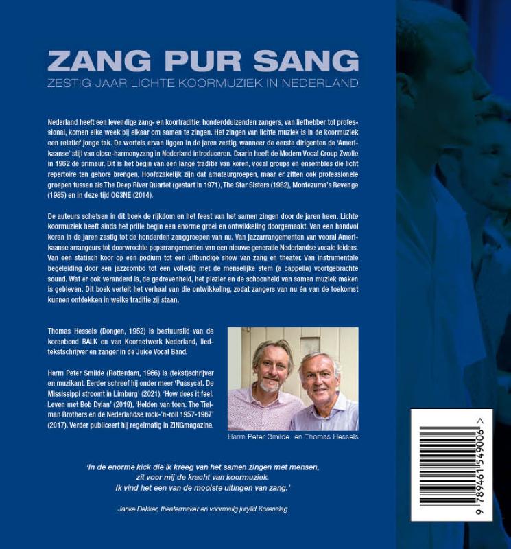 Achterkant van Zang pur sang