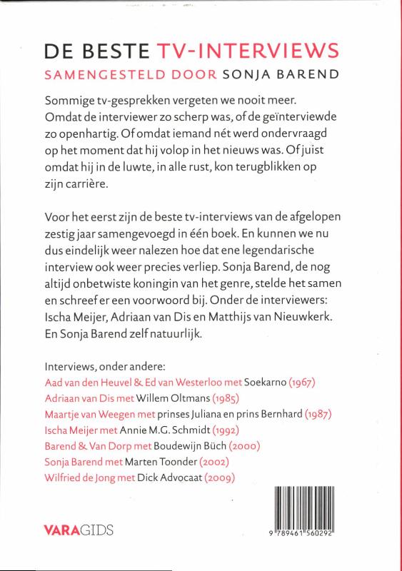 Achterkant van TV interviews