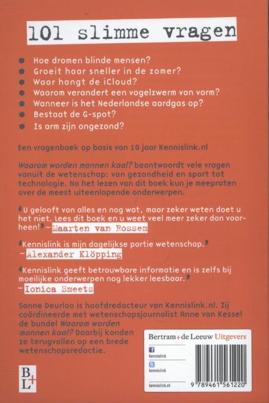 Achterkant van Waarom worden mannen kaal?