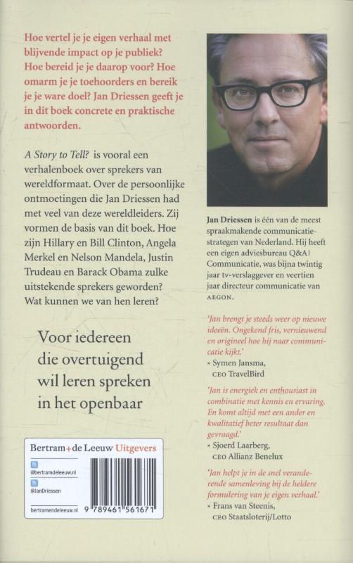 Achterkant van A story to tell?