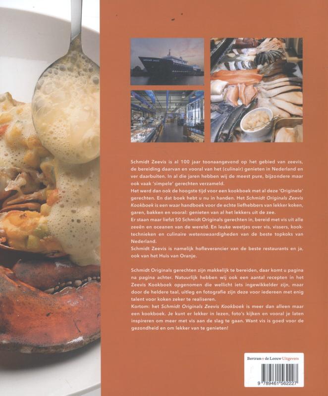 Achterkant van Schmidt originals zeevis kookboek