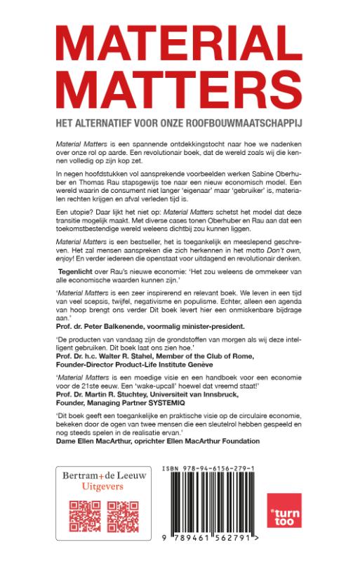 Achterkant van Material Matters