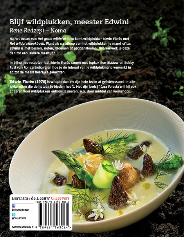Achterkant van Het grote wildpluk kookboek