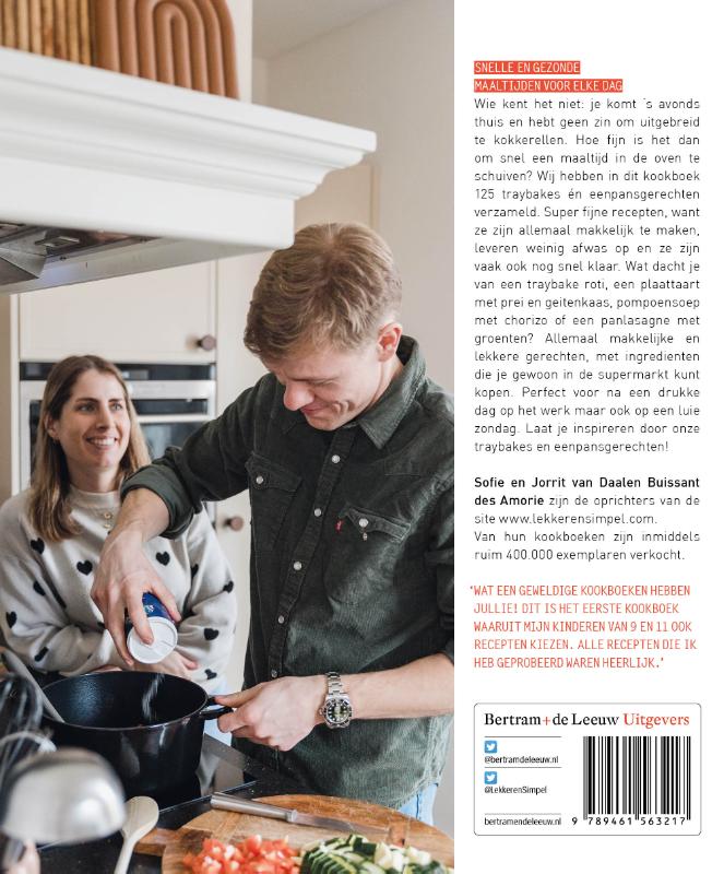 Achterkant van Lekker & simpel Eenpansgerechten en Traybakes