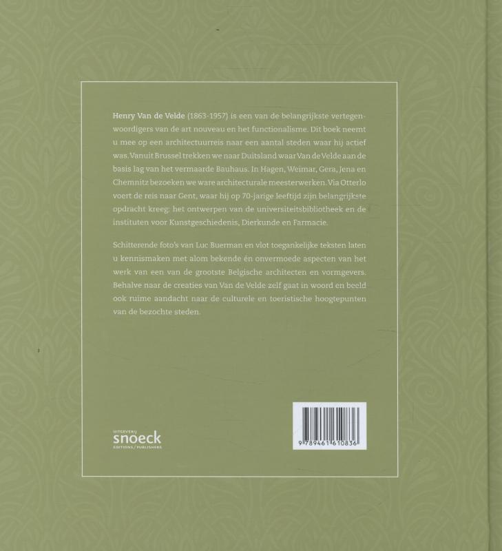 Achterkant van In de voetsporen van Henri van de Velde