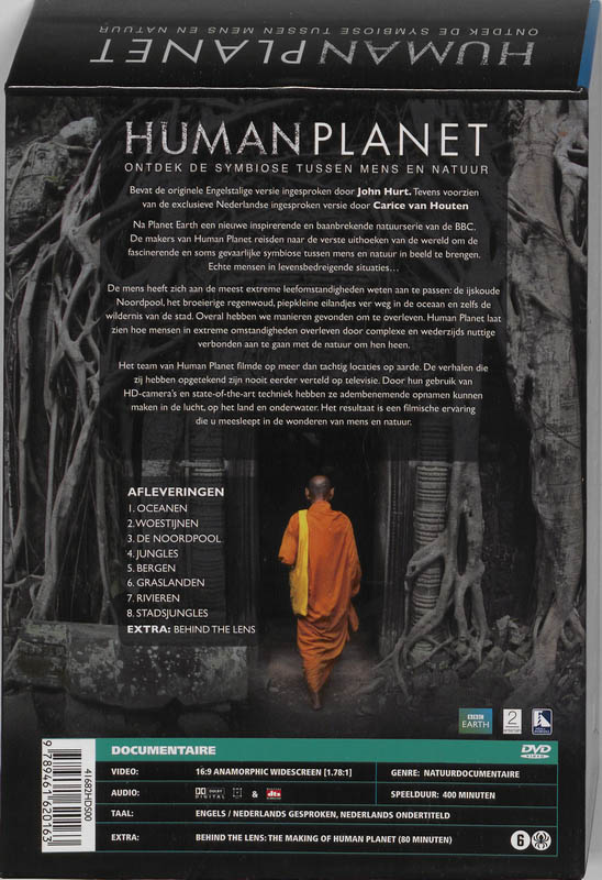 Achterkant van Human Planet