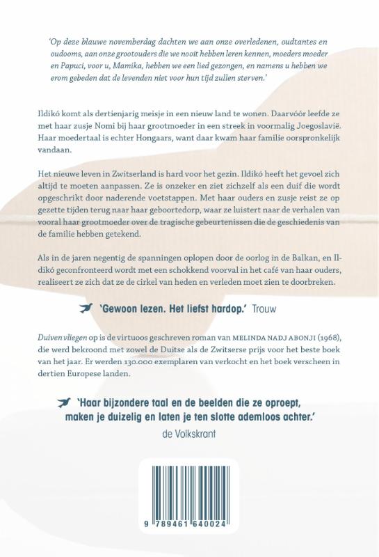 Achterkant van Duiven vliegen op