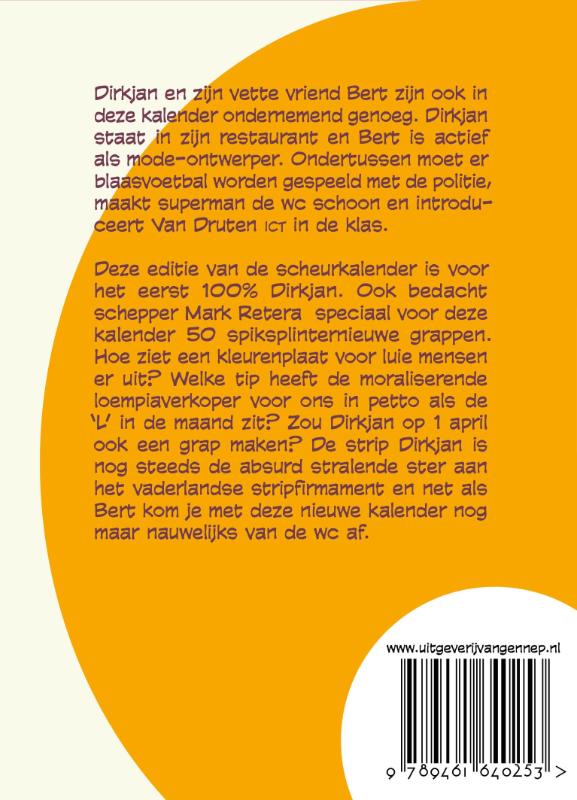 Achterkant van Dirkjan Scheurkalender 2012