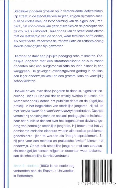 Achterkant van Hoe de straat de school binnendringt