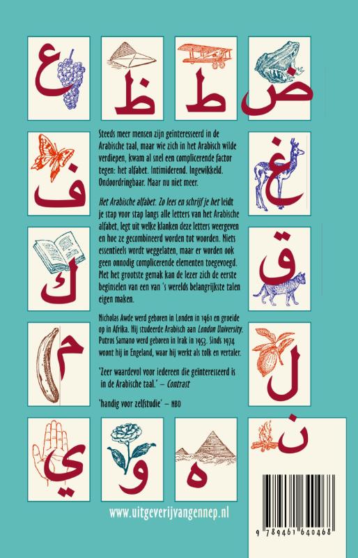 Achterkant van Het Arabische alfabet