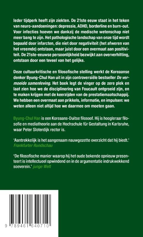 Achterkant van De vermoeide samenleving 3 ex.
