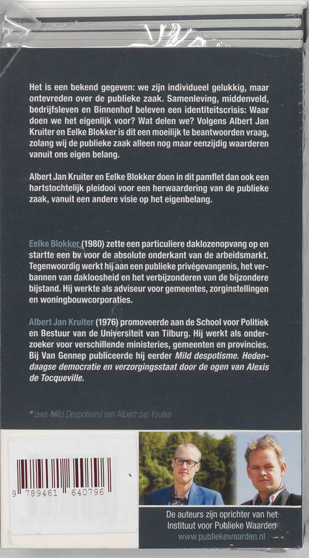 Achterkant van In ons belang