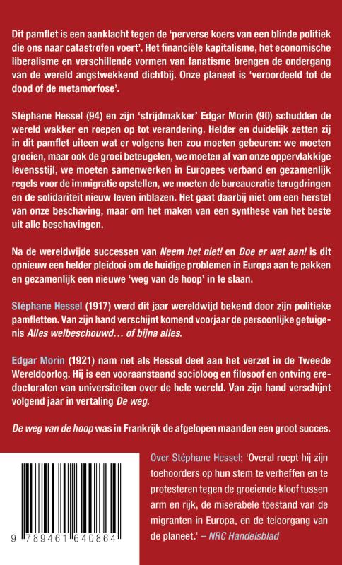 Achterkant van De weg van de hoop