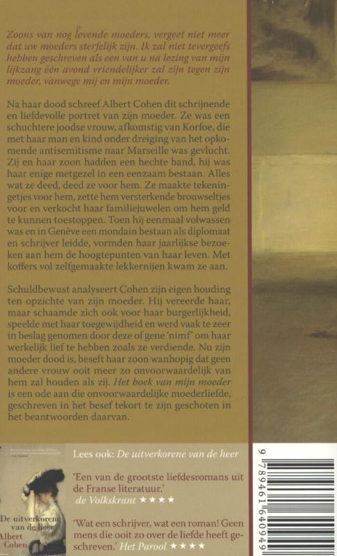 Achterkant van Het boek van mijn moeder
