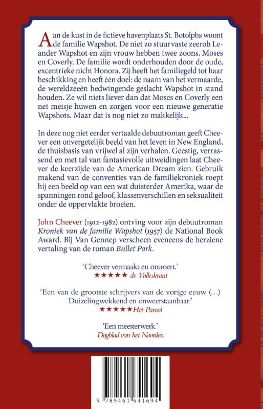 Achterkant van Kroniek van de familie Wapshot