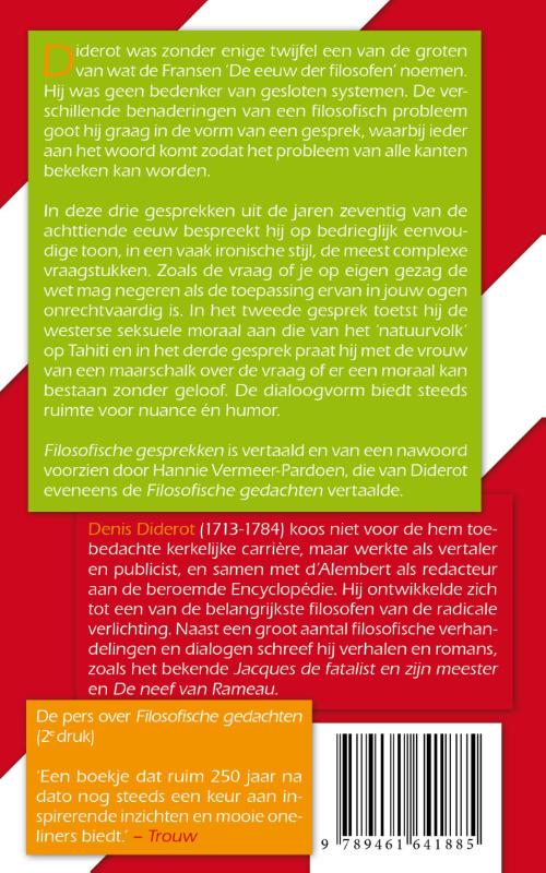 Achterkant van Filosofische gesprekken