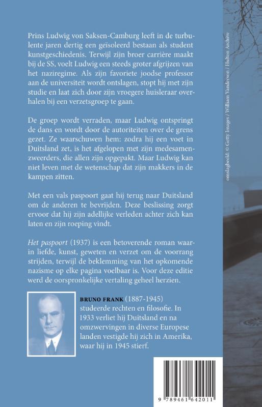 Achterkant van Het paspoort