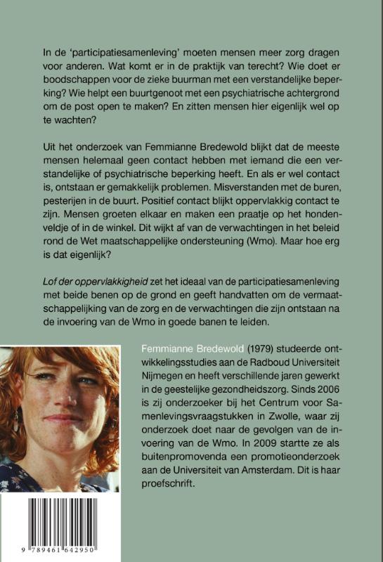Achterkant van Lof der oppervlakkigheid