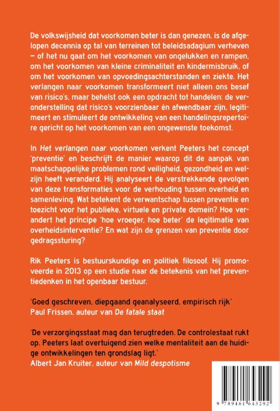 Achterkant van het verlangen naar voorkomen
