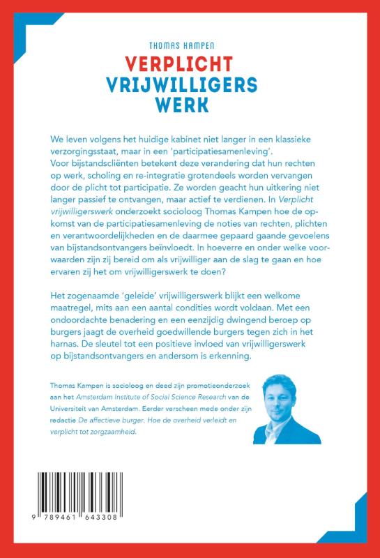 Achterkant van Vrijwilligerswerk verplicht