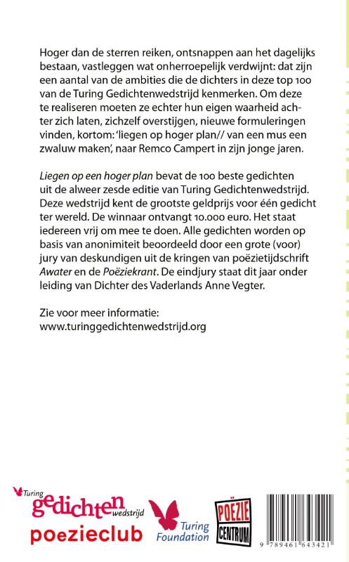 Achterkant van Liegen op een hoger plan