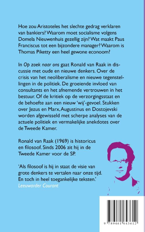 Achterkant van Opzoek naar ons