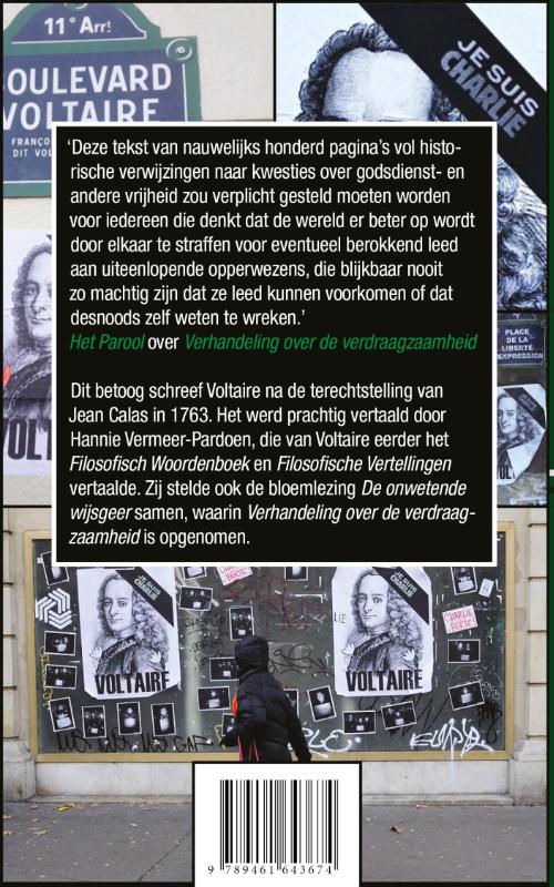 Achterkant van Verhandelingen over de verdraagzaamheid (set 4 exemplaren)