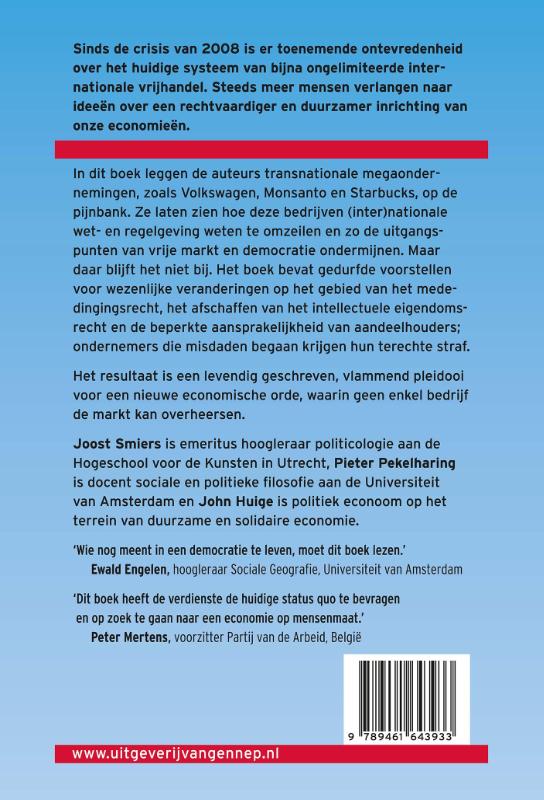 Achterkant van Macht van de megaonderneming
