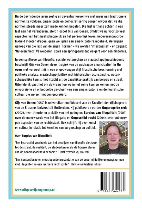 Achterkant van Nu even niet!