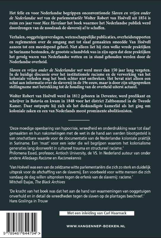 Achterkant van Slaven en vrijen