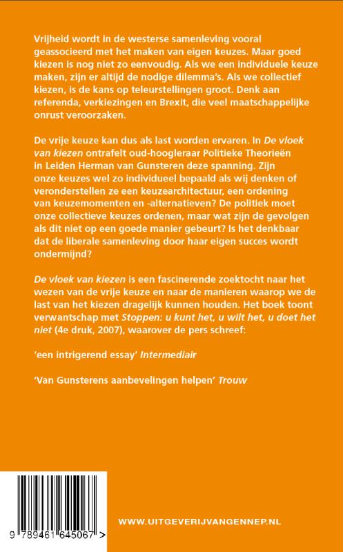 Achterkant van De vloek van kiezen
