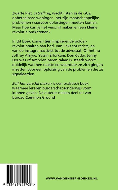 Achterkant van Zelf het verschil maken
