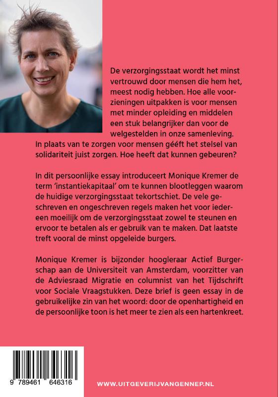Achterkant van Brandbrief aan onze verzorgingsstaat