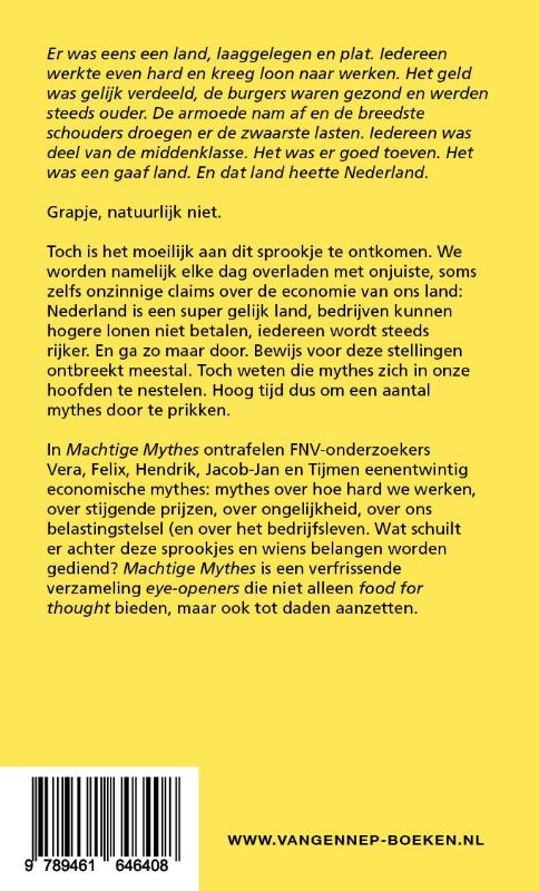 Achterkant van Machtige Mythes