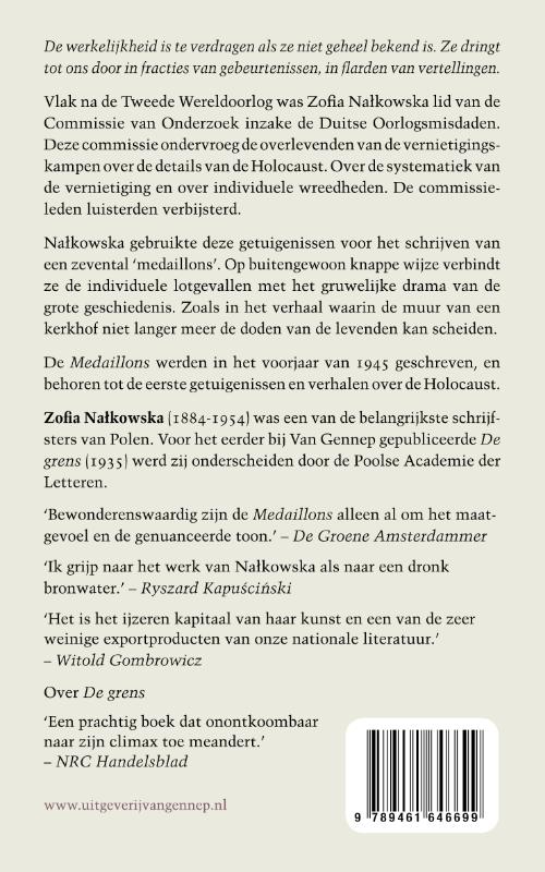 Achterkant van Medaillons