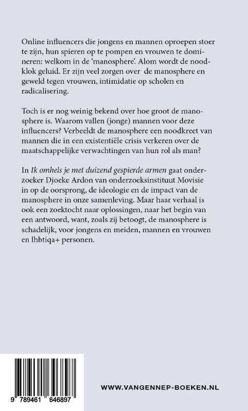 Achterkant van Ik omhels je met duizend gespierde armen