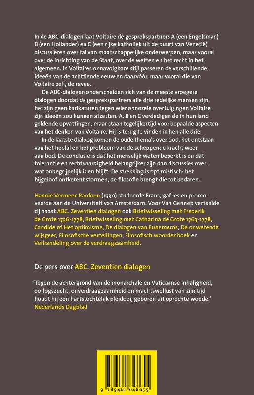 Achterkant van Abc. zeventien dialogen
