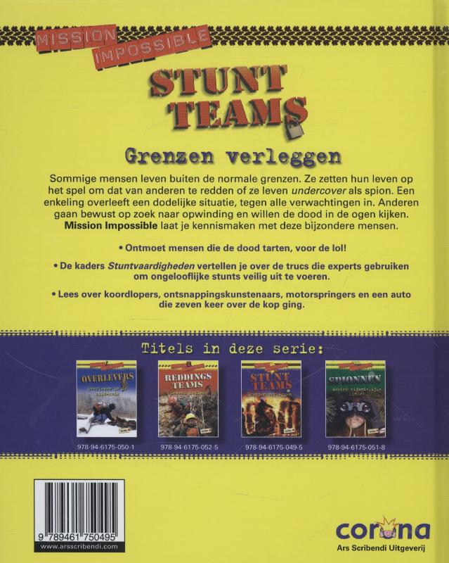 Achterkant van Stuntteams
