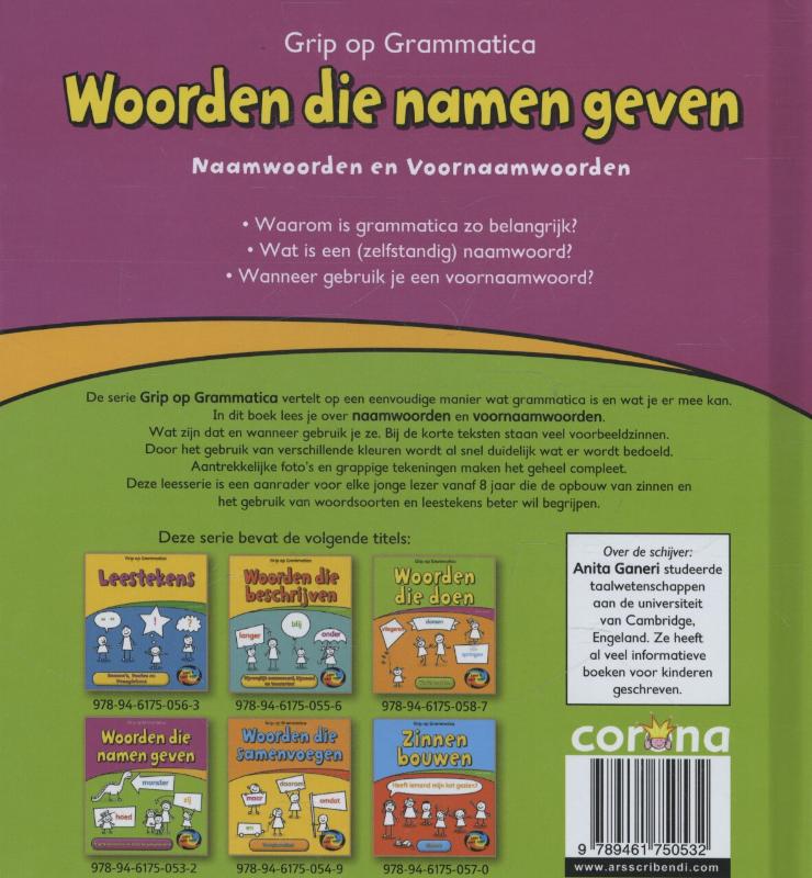 Achterkant van woorden die namen geven