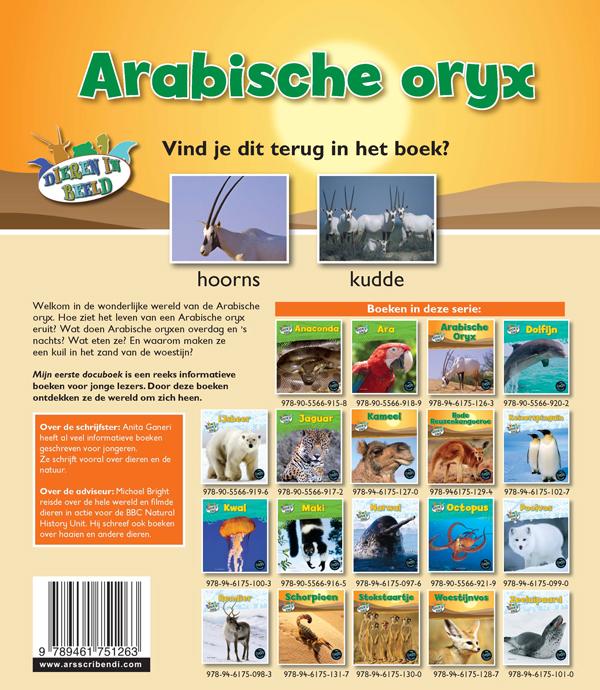 Achterkant van Arabische oryx