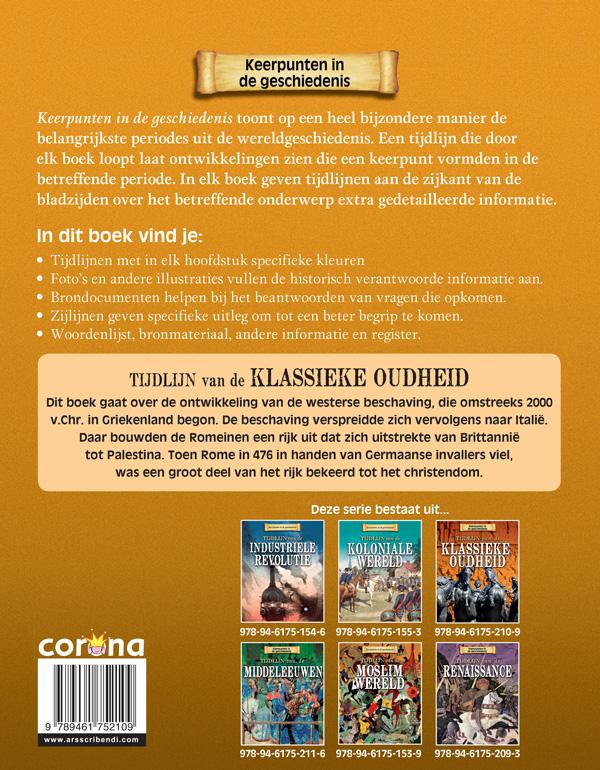 Achterkant van Tijdlijn van de klassieke oudheid