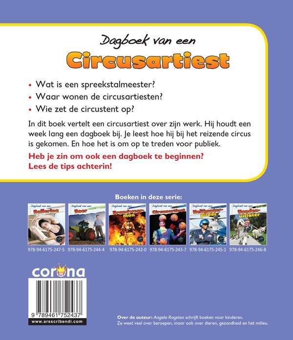 Achterkant van Circusartiest