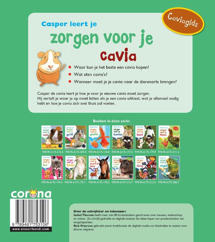 Achterkant van Casper leert je zorgen voor je cavia