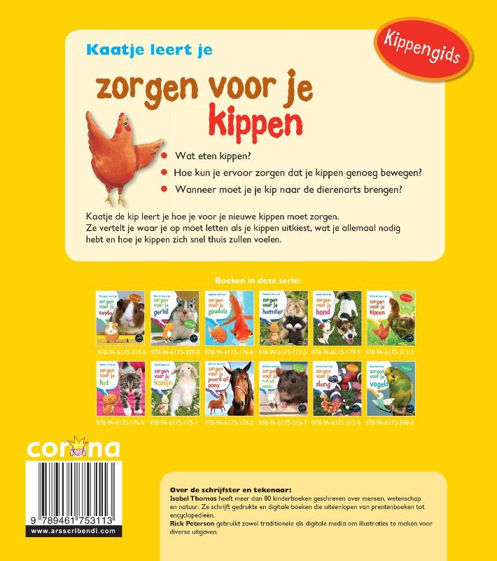 Achterkant van Kaatje leert je zorgen voor je kippen