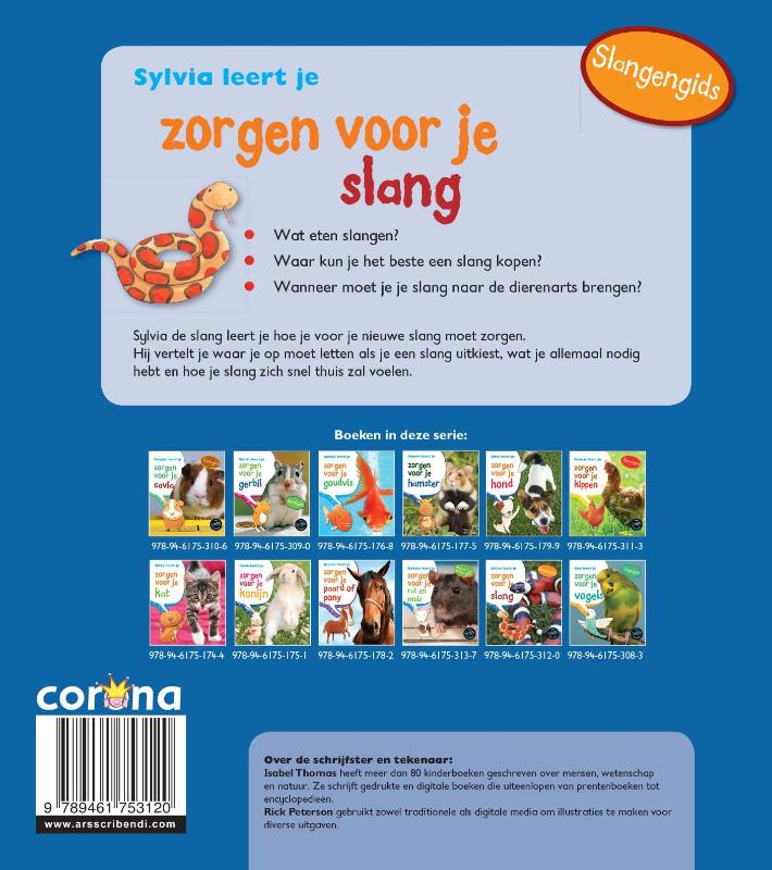 Achterkant van Sylivia leert je zorgen voor je slang